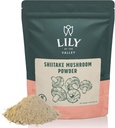 LILY OF THE VALLEY Shiitake Mushroom Powder - Made from The Finest Dryd Shiitake Mushroom - Ισχυρότερη Umami Flavor Than Fresh Mushrooms - Great for Sauce, Soup & Mushroom Coffee (4oz, 113g)
