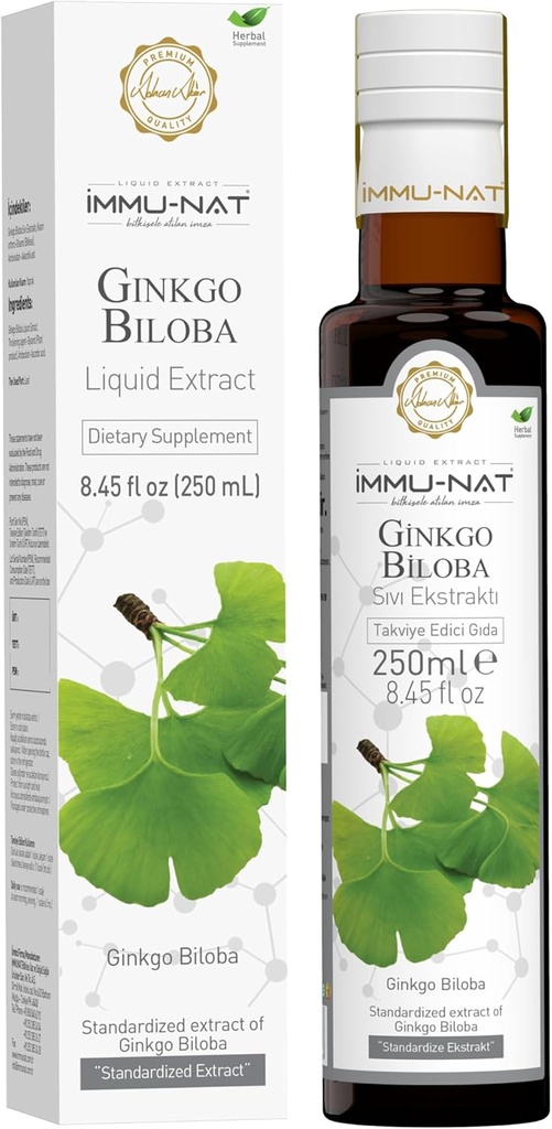 Ginkgo Biloba Premium συμπλήρωμα υγρού - 8.5oz - Ενισχύει τη μνήμη & Γνωστική λειτουργία - φυτική φόρμουλα
