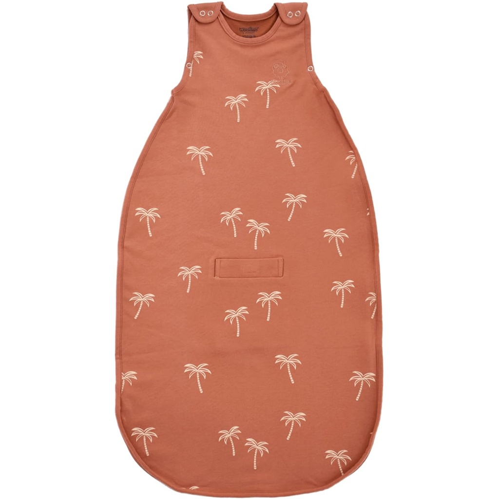 Woolino Merino Wool & Organic βαμβάκι Baby Sleep Sack 2-24 Μήνες – Ultimate 4-Season Baby Sleeping Bag, Universal μέγεθος φοριέται κουβέρτα, 2-Way Zipper & ρυθμιζόμενο ταιριάζει, έτος-Round Χρήση – Palms