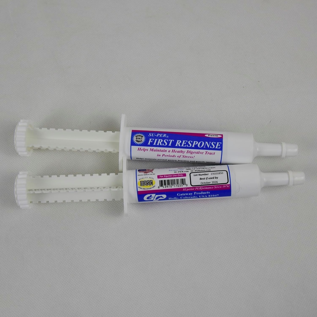 SU-PER Πρώτη Ανταπόκριση Equine Prebiotics Paste - συμπλήρωμα πέψης αλόγων για υγιή Digestive Tract - Prebiotics, B Βιταμίνες & Digestive Enzymes - 80CC, (2 Pack)
