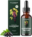 Betterbrand BetterLungs Elderberry Timcture Dietary Supplement - Όλα τα φυσικά χωρίς ζάχαρη χορτοφάγους μη ΓΤΟ για χειμερινή ανοσοποιητική υποστήριξη (30 ημέρα)