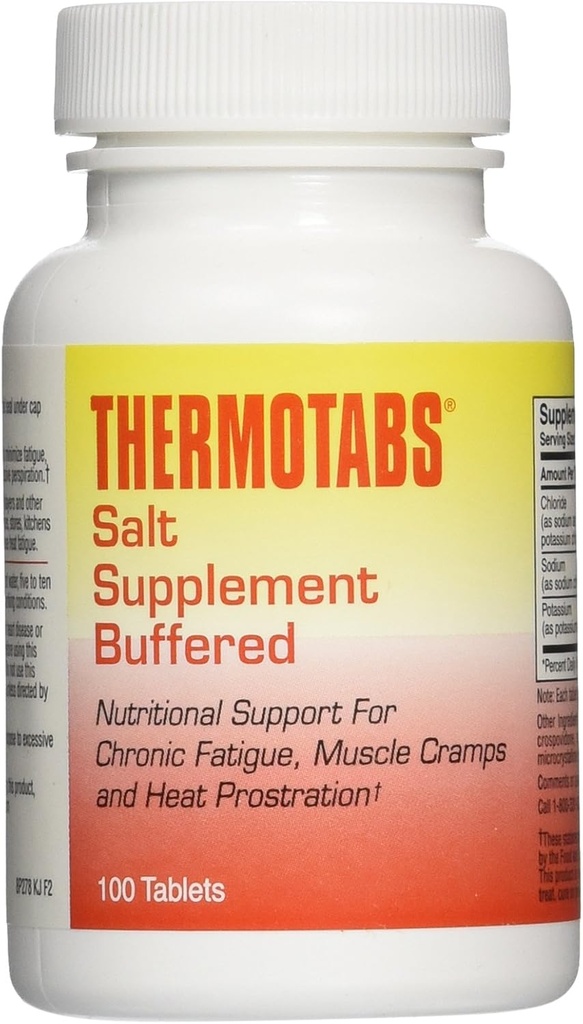 THERMOTABS Salt Supplement Buffered Tablets, 100 Count (Pack of 3)