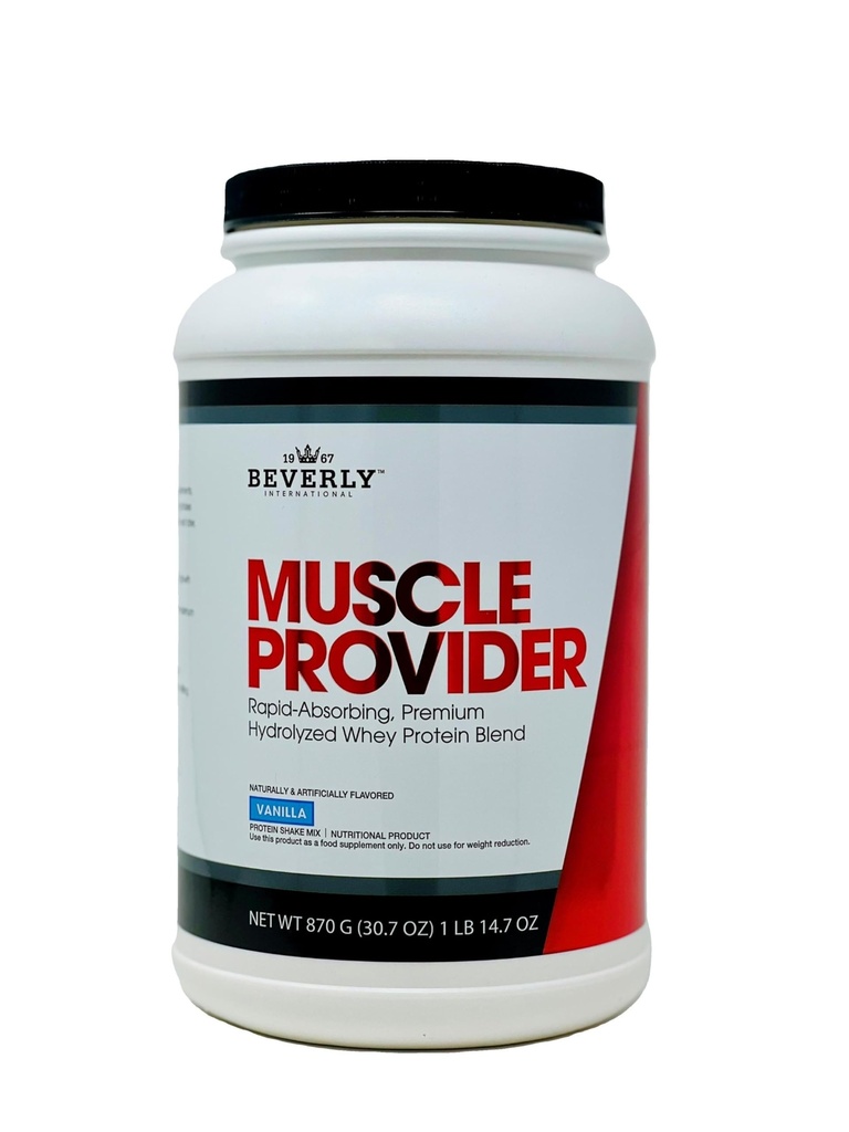 Beverly International Muscle Provider, 28 Services, Βανίλια. Σούπερ-Fast-Absorbing Whey Protein Powder για την αποκατάσταση, Lean μυών. Γεμίζει τους μυς σου, όχι το στομάχι σου. Έχει γεύση σαν παγωτό