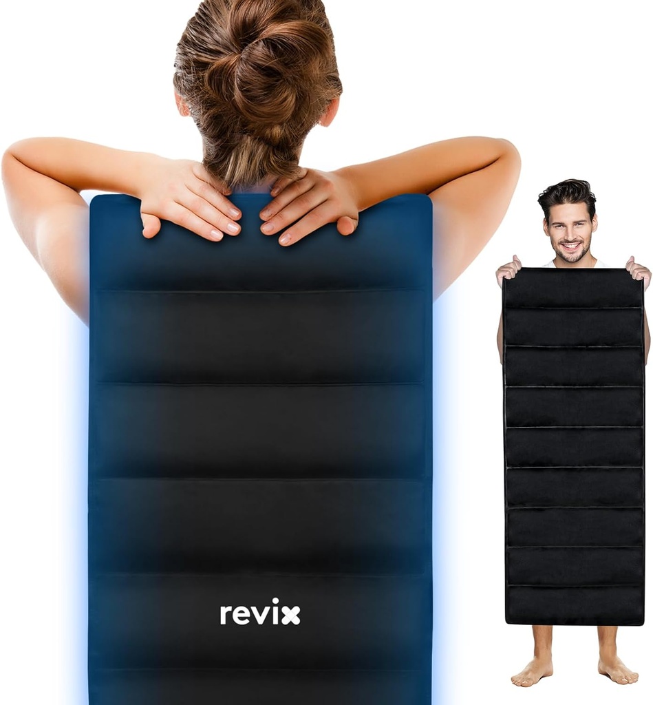 Revix Full Body Ice Pack for Back, 47”x17.5” Επαναχρησιμοποιήσιμο Extra Large Gel Ψυχρό Πακέτο για Ολόκληρη Πίσω, Hip, και Πόδι, Ευέλικτη Ψυχρή Θεραπεία Τύλιξη για Πλήρης Κόπωση Ανακούφιση και Καθημερινή Μυική Χαλάρωση