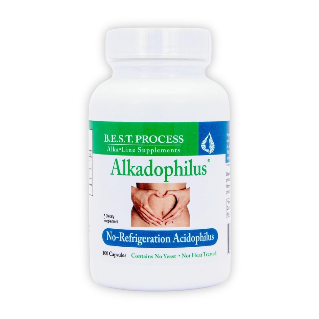 Alkadophilus Best Process Alkaline — No Refrigeration Probiotic & Prebiotic Digestive Supplement — 1.5 Billion CFU of Good Bacteria & Beetroot
