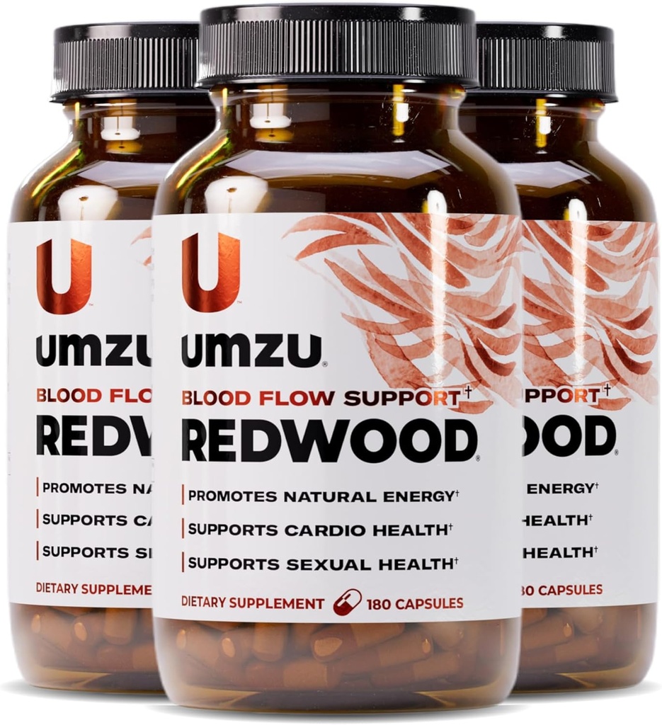 UMZU Redwood Nitric Oxide Booster, 3-Month Supply – Nitric Oxide Supplement with Vitamin C, Garlic & Horse Chestnut – Υποστηρίζει υγιή κυκλοφορία, ροή αίματος, ενέργεια, Σταματίνα και καθημερινή ζωτικότητα