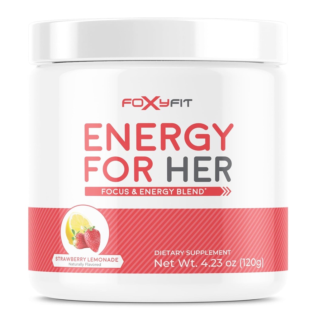 Ενέργεια γι 'αυτήν από Foxy Fit Ενέργεια και Recovery Support για τις γυναίκες (Strawberry Λεμονάδα - 30 εξυπηρετούν)