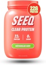 SEEQ Clear Protein Powder - Watermelon Wave - 25 εξυπηρετήσεις - 22g Clear Whey Protein Isolate - Zero Sugar - 0g Λακτόζη - αλλεργιογόνο Φιλικό - GLP1 Υποστήριξη - Υγεία των οστών - Ανάκτηση μυών μετά την προπόνηση