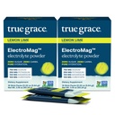 True Grace ElectroMag - 16 Stick Packs (Pack of 2) - Λεμόνι Lime - Ηλεκτρολύτης σε σκόνη για ταχεία ενυδάτωση - Νάτριο, Κάλιο, Μαγνήσιο & Κορδυσσούς - Zero Sugar & Carbs - Μη ΓΤΟ - 32 Σύνολο Σερβιρίσματος