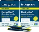 True Grace ElectroMag - 16 Stick Packs (Pack of 2) - Λεμόνι Lime - Ηλεκτρολύτης σε σκόνη για ταχεία ενυδάτωση - Νάτριο, Κάλιο, Μαγνήσιο & Κορδυσσούς - Zero Sugar & Carbs - Μη ΓΤΟ - 32 Σύνολο Σερβιρίσματος