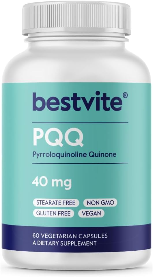 BESTVITE PQQ 40mg (Pyrroloquinoline Quinone) (60 κάψουλες χορτοφάγων) - Δεν Stearates - Vegan - Μη ΓΤΟ - Χωρίς γλουτένη