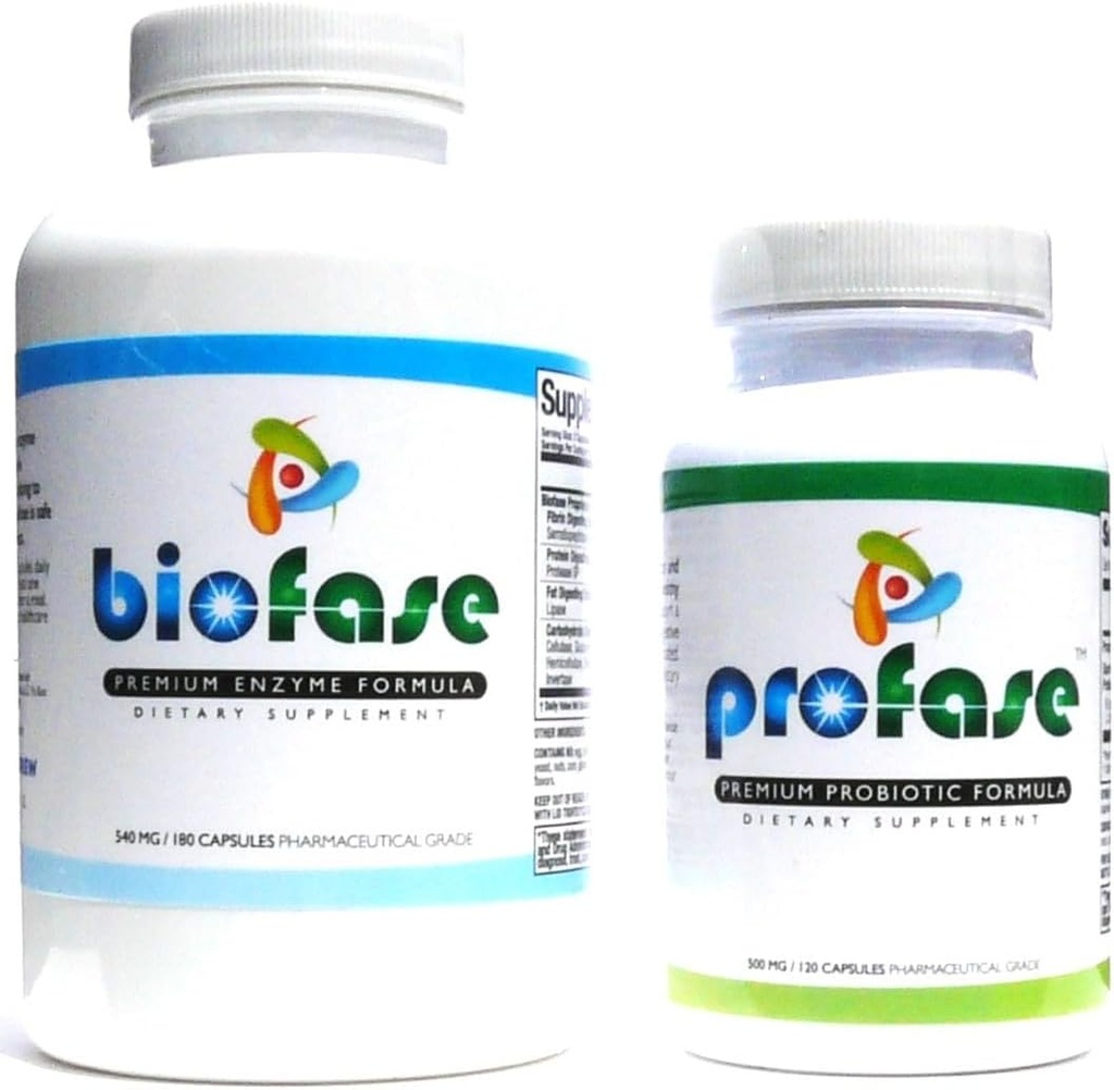 Biofase-Enzyme & Profase-Probiotic Kit - Biofilm Defense, Supports Healthy Digetion & Your Flora Balance - Μεγάλο Κιτ