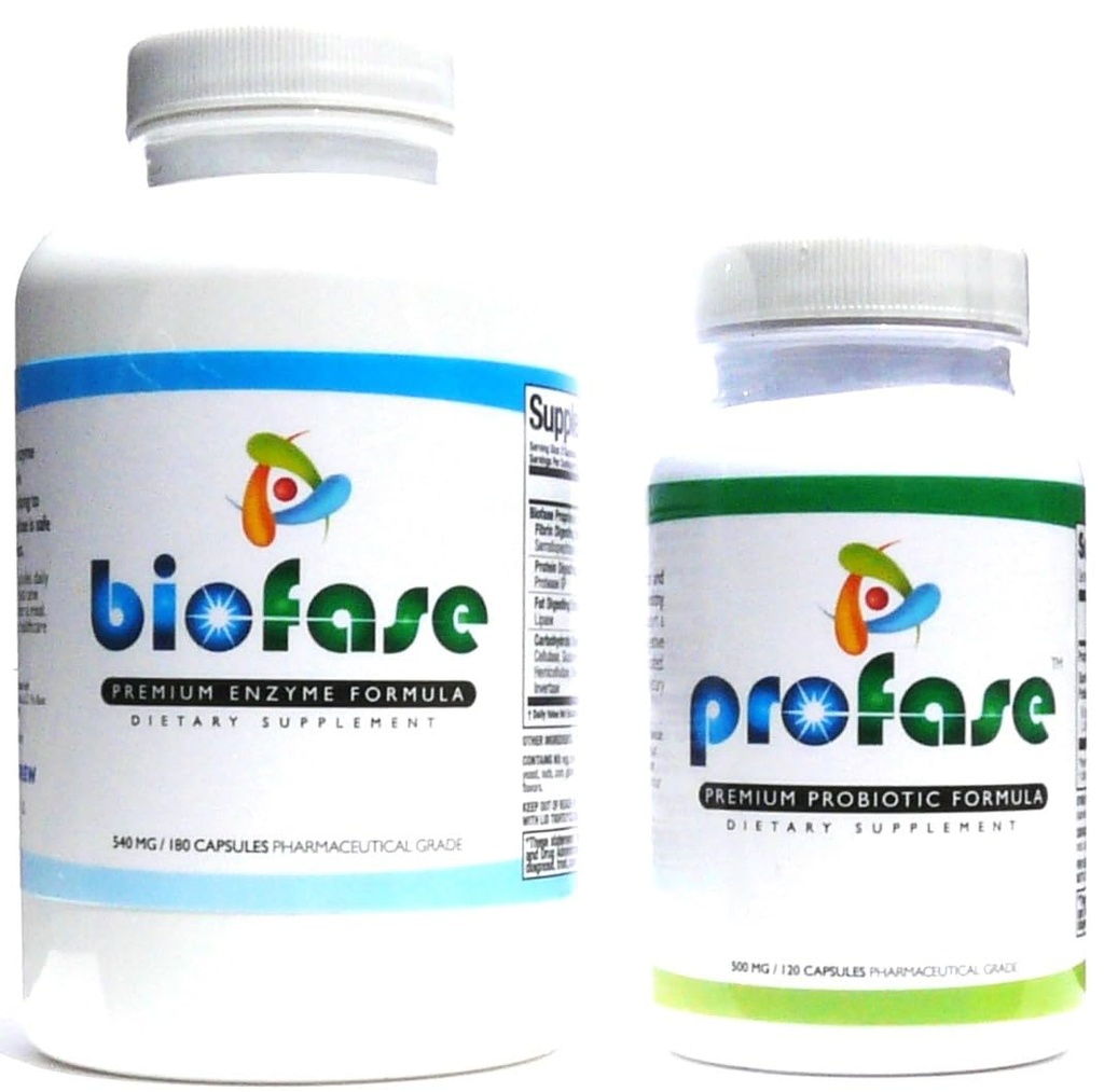 Biofase-Enzyme & Profase-Probiotic Kit - Biofilm Defense, Supports Healthy Digetion & Your Flora Balance - Μεγάλο Κιτ