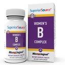 Superior Source Women?s B Complex - Energy Support Supplement for Women - Multivitamin with Vitamin B12, Vitamin B3 & More - B Vitamin Supplement Aids Heart Health - 60 Sublingual Dissolving Tablets