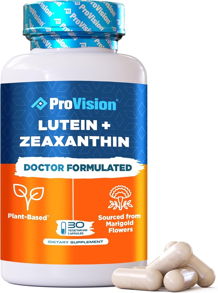 ProVision Lutein & Zeaxanthin Συμπληρώματα με βάση το φυτό Lutein & Zeaxanthin Eye Vitamins - Zeaxanthin Plus Lutein Supplement for Eyes - 30 Κάψουλες