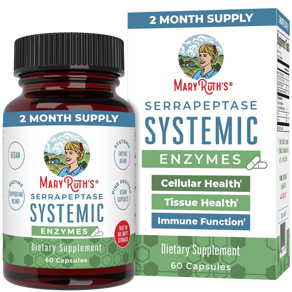 MaryRuth Organics Serrapeptase Enzymes Κάψουλες μέχρι 2 μήνες προσφοράς 