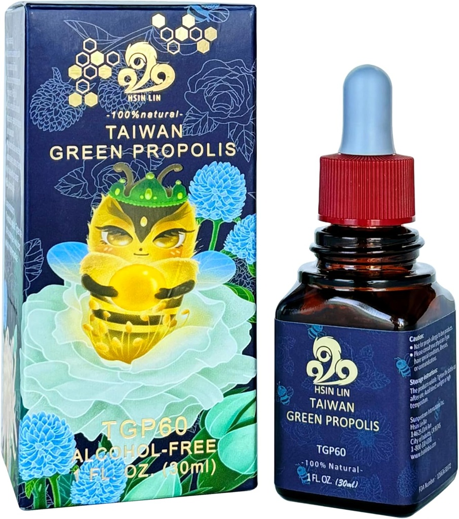 Taiwan Green Propolis, Υψηλή συγκέντρωση Propolin > 60mg/ml, Nutrient-Rich, Αντιοξειδωτικό