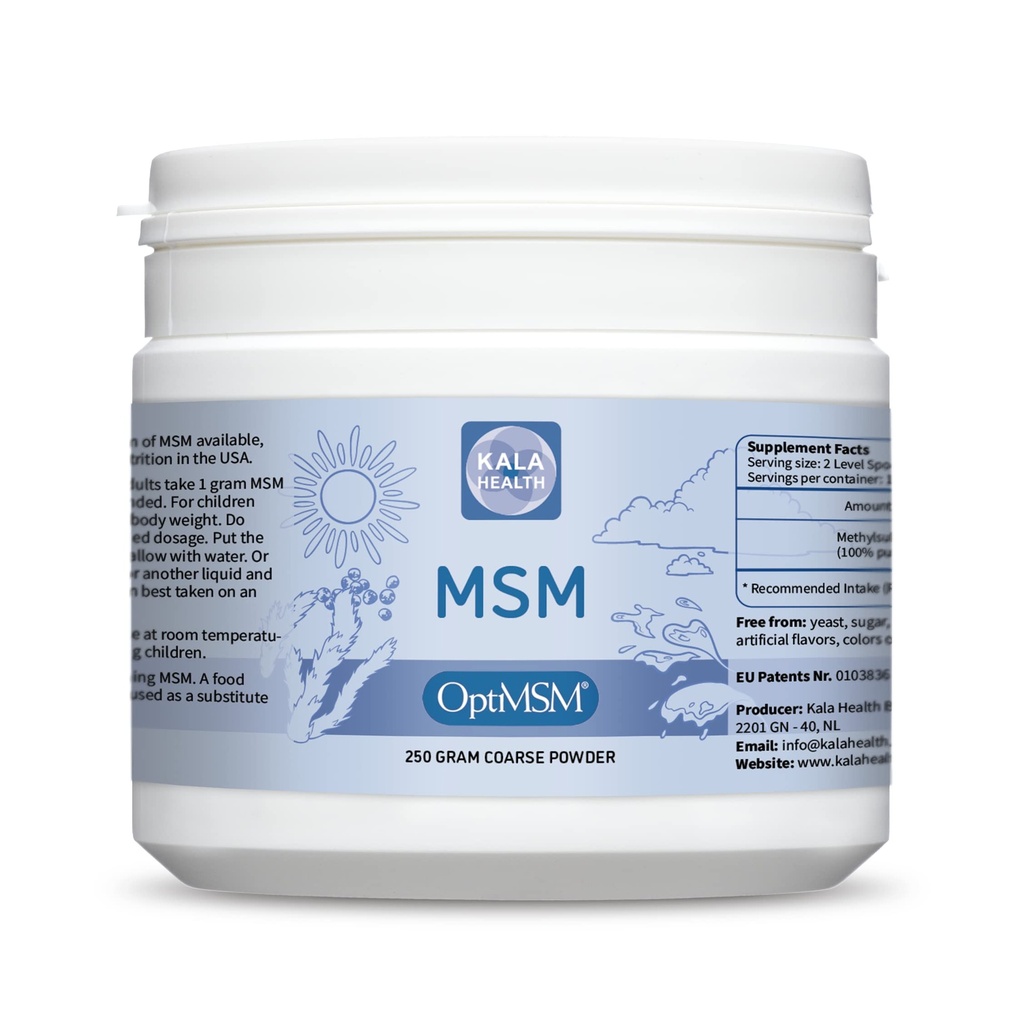Procapsin OptiMSM – Pure Methylsulfonylmethane MSM Supplement Powder – Βιολογικά, Χωρίς Γλουτένη, Μη ΓΤΟ – Opti MSM Sulfur Crystals/Powder for Kids and Adults (250Grams)