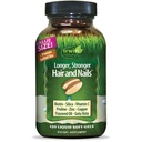 Irwin Naturals Longer, Stronger Hair and Nails - 120 Liquid Softgels - Προάγει τη ζωηρή λάμψη Υφή & Δύναμη - 60 Total Services