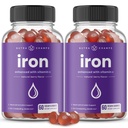 NutraChamps Iron Gummies with Vitamin C, 20mg Iron Blood Cell Formation Support, 120 Gummies for Iron Deciency & Anemia, Energy, Focus, Immune Boost Pack of 2