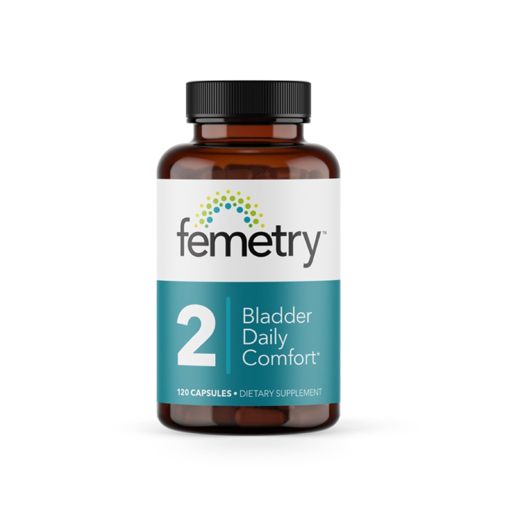 Femetry Bladder Καθημερινή Άνεση - Καταπραΰνει Ερεθισμός - Υποστηρίζει Υγιεινή απάντηση ισταμίνης - Προάγει την υστέρηση της ουροδόχου κύστης - Διάμεση κυστίτιδα - 120 κάψουλες