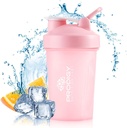 Prodigy Nutrition Labs Premium Shaker Μπουκάλι Ιδανικό για πρωτεϊνικές ανακινήσεις και προ προπόνηση - 14 ουγγιά (Pink)
