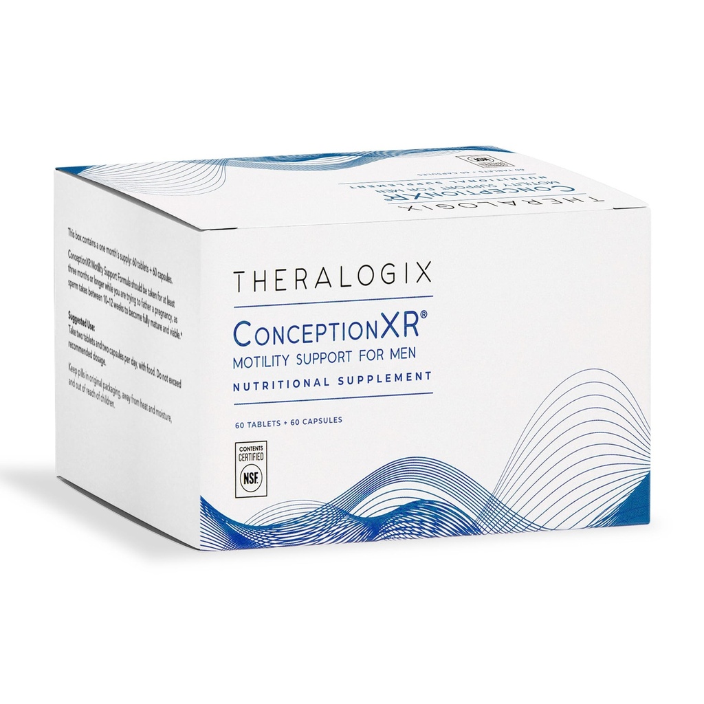 Theralogix ConceptionXR φόρμουλα υποστήριξης κινητικότητας - Ανδρικές προκαταλήψεις Βιταμίνες για υποστήριξη γονιμότητας - Συμπληρώματα γονιμότητας για το σπέρμα Υγεία* - NSF Πιστοποιημένο - 60 Tabs + 60 Caps (30-Day Supply)