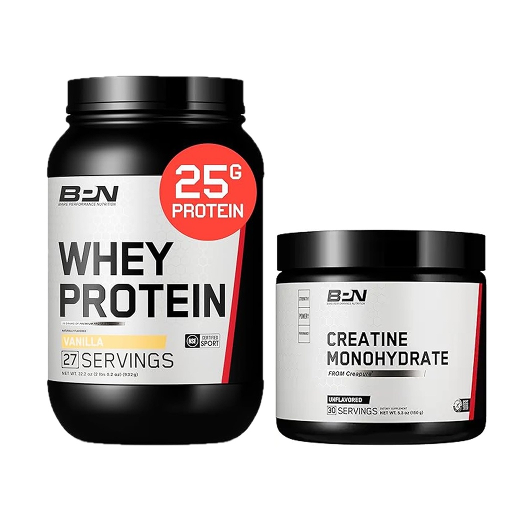 BARE ΕΠΙΔΟΣΕΙΣ ΔΙΑΤΡΟΦΗ BPN Creatine Monohydrate & Whey Protein Powder Bundle
