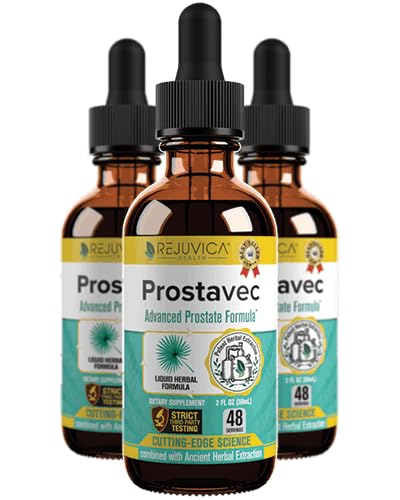 Prostavec Advanced Prostate Υποστήριξη συμπλήρωμα - υγρή φόρμουλα για ταχύτερη απορρόφηση με Pygeum, Saw Palmetto, Stinging Nettle + Turmeric & Damiana - Vegan, Non-GMO - 6 fl oz