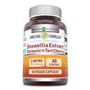 Amazing Formulas Boswellia Extract Turmeric and Tart Cherry Supplement | 2400 Mg Per Serving | 60 Veggie Capsules | Non-GMO | Gluten Free | Made in USA