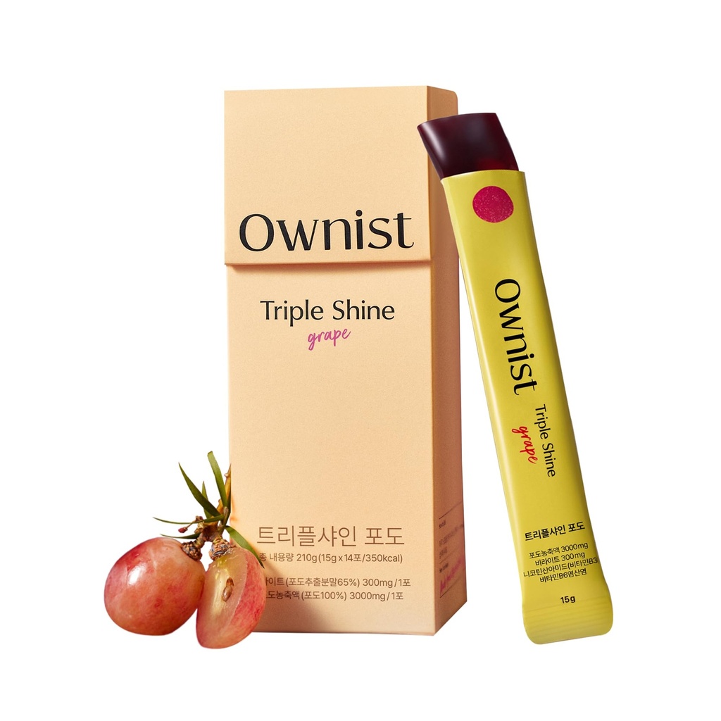 Ιδιοκτήτης Triple Shine Grape Jelly On-The-Go - Στόχοι Dark Spots & Skin Brightening, Περιέχει BelightTM, Βιταμίνες B, C - 14 Stick συσκευασίες