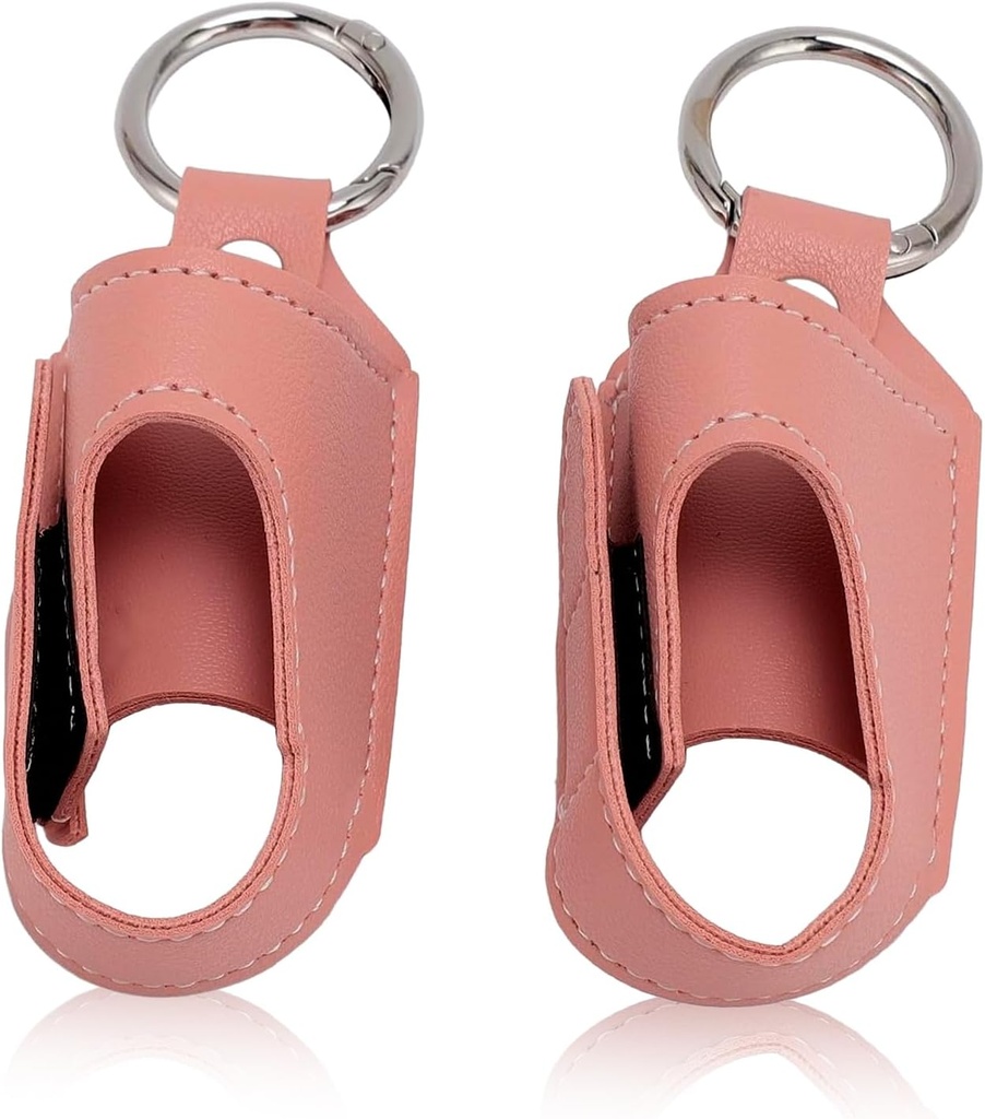 HURRISE 2pcs Asthma Inhaler Holder, Inhaler Holder Keychain, Φορητή Προστατευτική Θήκη PU με Carabiner Clip - Versatile Χρήση, Κομψό και Σχεδιασμός για Ταξίδια