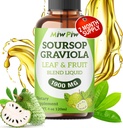 Soursop Liquid Drop 4 Fl oz για υποστήριξη & αναγέννηση κυττάρων, ανοσοενίσχυση, χαλάρωση, συκώτι και ύπνο, bitters Soursop Liquid, βοτανική καλοσύνη, ζάχαρη / χωρίς γλουτένη, φυσική γεύση