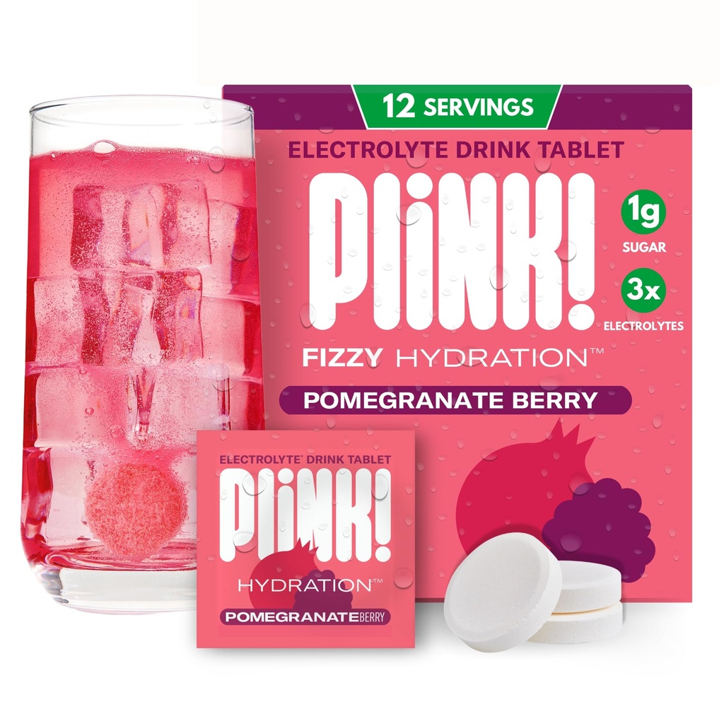 Ανοιγόκλεισε! Fizzy Electrolyte Δισκία για Ενήλικες & Παιδιά – Ρόδι Berry, 12ct – Family-Friendly Καθημερινή Ενυδάτωση – Χαμηλή Ζάχαρη, Vegan, Keto Friendly, Μη ΓΤΟ