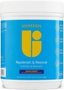 Universal U Replenish & Restore Powder, Hydration & Recovery, Promotes Muscle Repair and Growth, Custom Dosing, L-Lysine, L-Glutamine, L-Tryptophan, No Artificial Flavors, 30 Servings (Lemon Berry)
