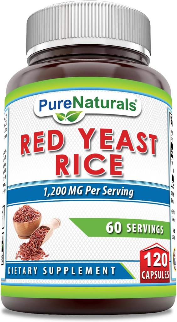 Pure Naturals Red Yeast Rice 1200 Mg ανά Σερβίρισμα, 120 Κάψουλες συμπλήρωμα 