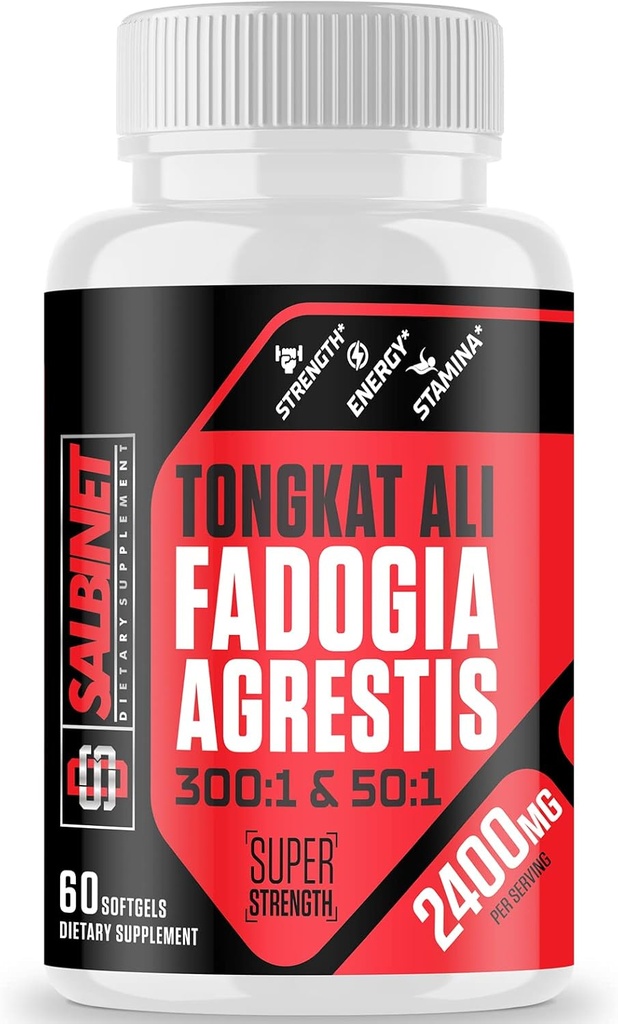 2400mg Fadogia Agrestis Tongkat Ali Supplements - Third Party Tested - 1400mg Fadogia Agrestis & 1000mg Tongkat Ali, Maximum Strength, Muscle Mass & Athletic Performance