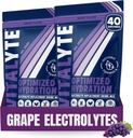 Vitalyte Ηλεκτρολυτικό Ποτό σε σκόνη Μίγμα, Ισοτονικό Ηλεκτρολυτικό Μείγμα Ενυδάτωσης, Χωρίς Γλουτένη Μετα Εκγύμναση Σκόνης, Συσκευασία των 2, 35 oz. Καθένα, άρωμα σταφυλιού
