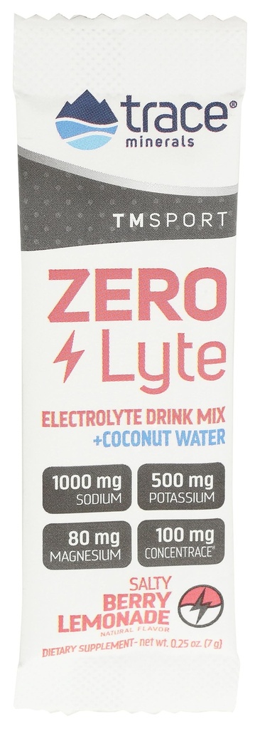 Trace Minerals Research Salty Berry Lemonade Zerolyte Sgl, 0.25 OZ