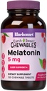 Bluebonnet Nutrition EarthSweet Melatonin 5 mg Γρήγορη Διαλύοντας τη Νύχτα Χαλάρωση & Ξεκούραστη Υποστήριξη Ύπνου - Βοήθεια ύπνου - Χωρίς γλουτένη, Vegan - Βατόμουρο Γεύση - 120 Μασώμενα Δισκία