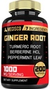 7-in-1 Ginger Root Supplement with Turmeric Curcumin, Berberine, Peppermint Leaf, Astragalus Root, Ceylon Cinnamon, Beet Root - 200 Capsules