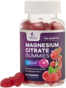 Συμπλήρωμα Gummies μαγνησίου Citrate - Υψηλή απορρόφηση, Vegan Magnesium Gummy συμπλήρωμα για ενήλικες & παιδιά, Magnesio Citrate Gummy συμπληρώματα για τους μυς, τα νεύρα, τα οστά και την καρδιά Υποστήριξη - 60 Gummies