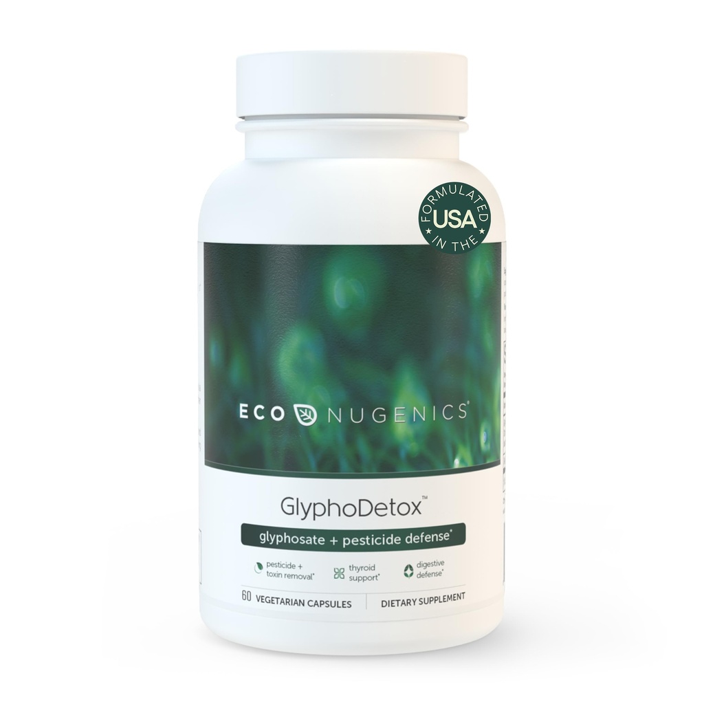 EcoNugenics GlyphoDetox Supplement – Αφαιρέστε με ασφάλεια Glyphosate φυτοφάρμακα και γεωργικές τοξίνες – Detox Formula w/Kelp, Citrus Pectin, Algimate, Glycine – για άνδρες και γυναίκες – 60 κάψουλες