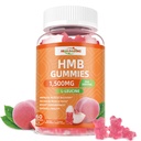 HMB και Leucine Gummies Συμπλήρωμα: HMB Συμπληρώματα για άνδρες 1500mg και Leucine Amino Acid για την αποκατάσταση των μυών Αύξηση της μυϊκής μάζας Βελτίωση της αντοχής Μη-GMO Ζάχαρη Χωρίς Ροδάκινο 60 Gummies