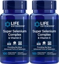 Επέκταση ζωής Super Selenium Complex 200 mcg & βιταμίνη Ε, 100 Veg Caps (πακέτο των 2)