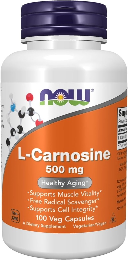 L-καρνοσίνη 500mg 100 VegiCaps (πακέτο του 2)