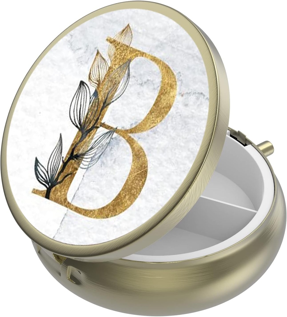 Χαριτωμένο μικρή θήκη χαπιών για τσέπες & γούνες, Κομψό κουτί χαπιών Κάνει ένα μεγάλο δώρο,2 διαμέρισμα Travel Medicine Organizer Καταστήματα Προγεστερόνη, χάπια καψουλών, Ibuprofen, Βιταμίνες, σκουλαρίκια Πίσω