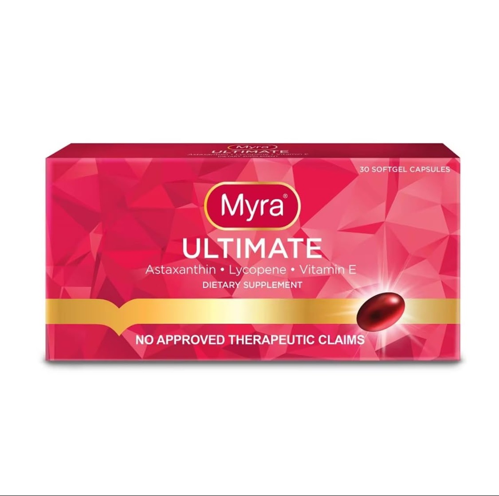 Myra Utimate με Ασταξανθίνη, Λυκοπένιο και Βιταμίνη Ε, 30 κάψουλες Softgel