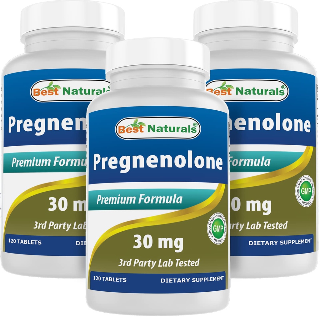 Best Naturals Pregnenolone 30 mg 120 δισκία (120 Count (Pack of 3))