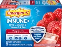 Emergen-C Immune+ Triple Action Immune Support Powder, BetaVia (R), 1000mg Βιταμίνη C, Β Βιταμίνες, Βιταμίνη D και Αντιοξειδωτικά, Βατόμουρο, Back to School Essentials – 30 Count